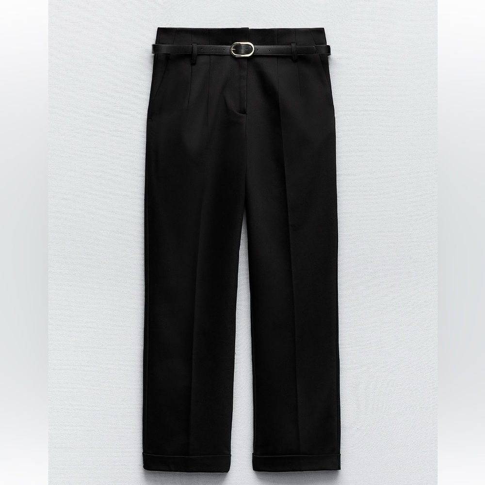 Zara Straight Leg Pants with Pockets